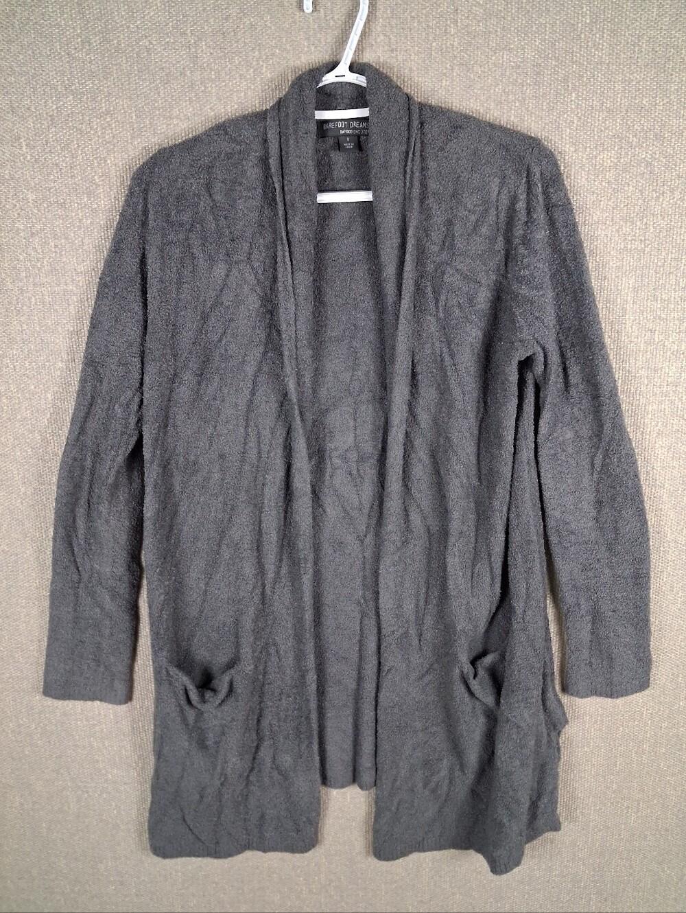Barefoot Dreams Bamboo Chic Lite Circle Cardigan Draped Shawl Collar Open Front